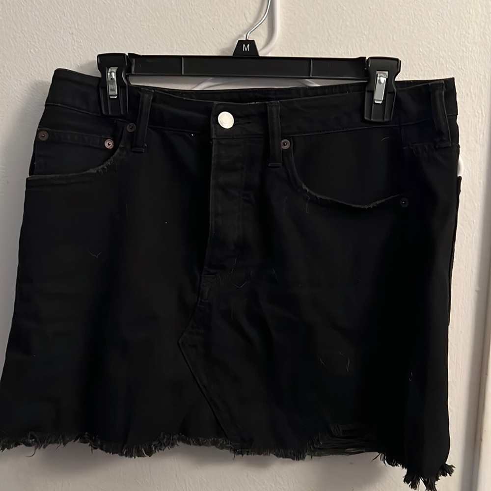 Black jean skirt